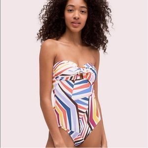 Kate Spade Geobrella One Piece Strapless Swimsuit